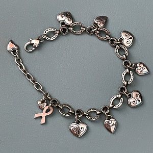 Brighton Charm bracelet. Charmer Hearts bracelet